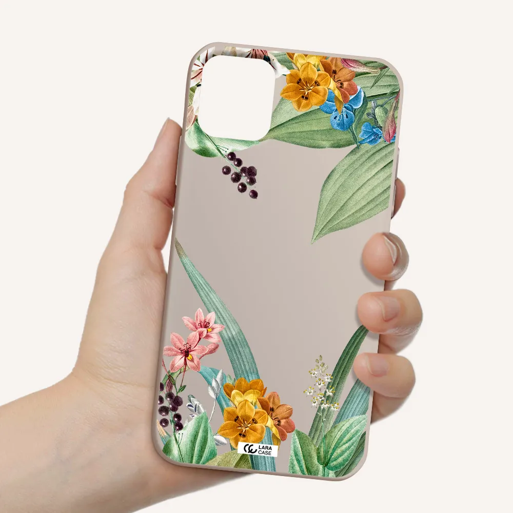 Summer Flower Vector Apple iPhone 11 Silicone Stone Case