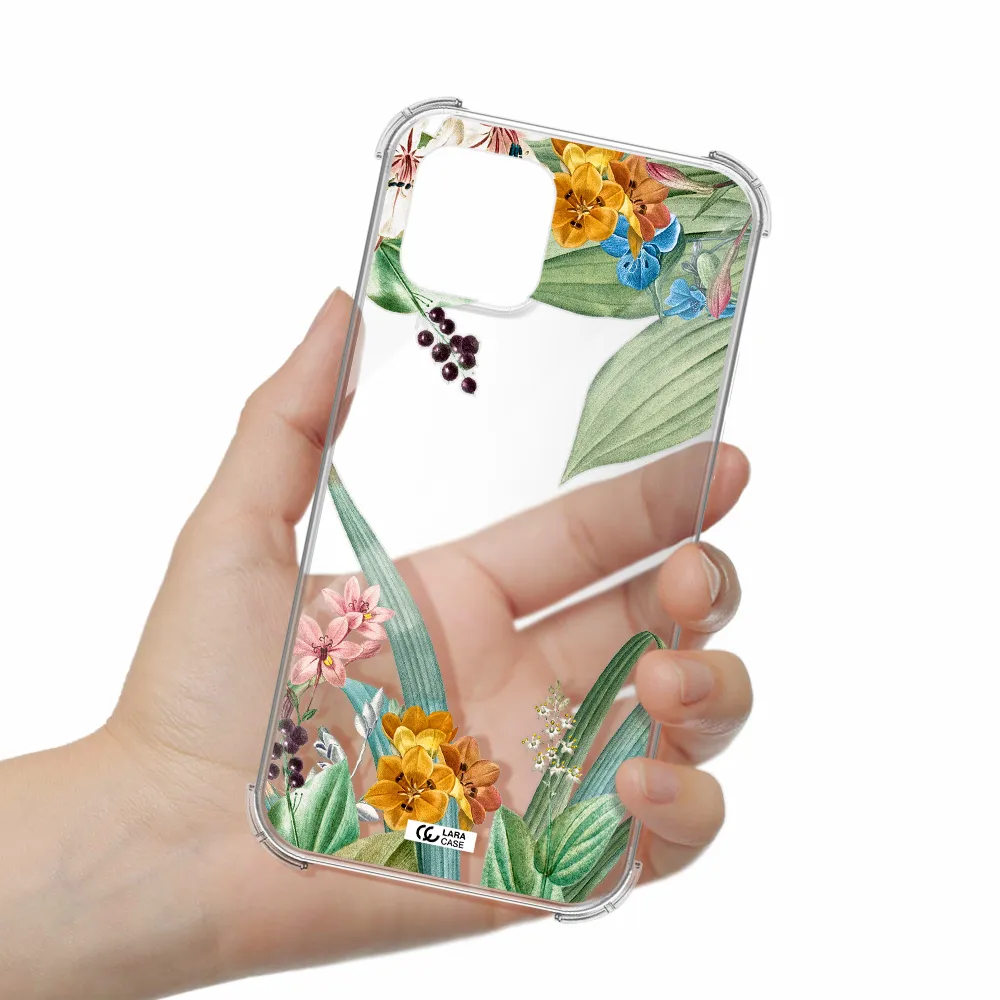 Summer Flower Vector Apple iPhone 12 Clear PC Case