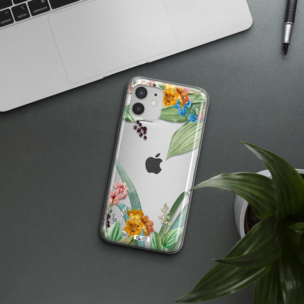 Summer Flower Vector Apple iPhone 12 mini Clear TPU Case