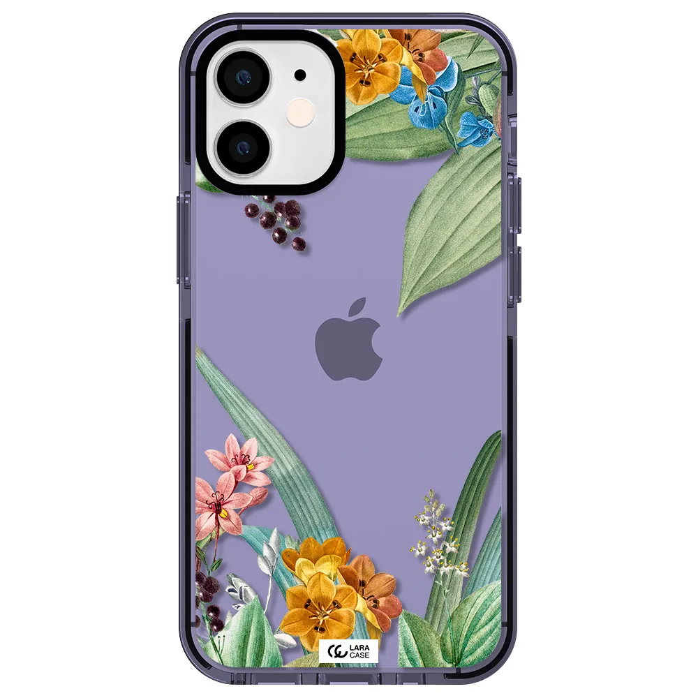Summer Flower Vector Apple iPhone 12 mini impact Lilac Case