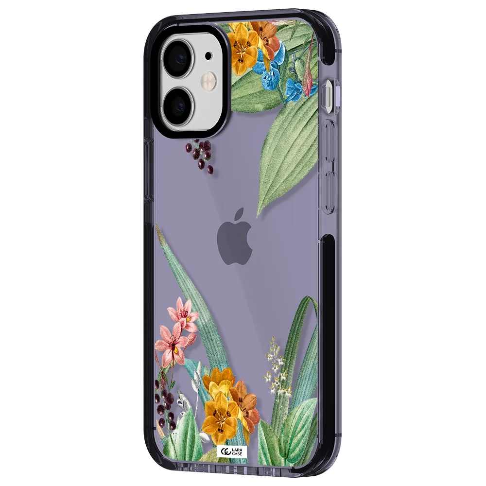 Summer Flower Vector Apple iPhone 12 mini impact Lilac Case