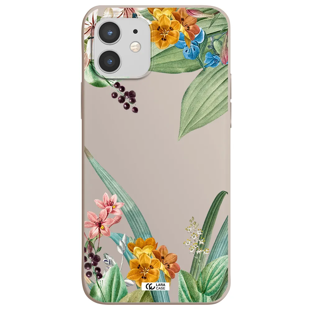 Summer Flower Vector Apple iPhone 12 mini Silicone Stone Case