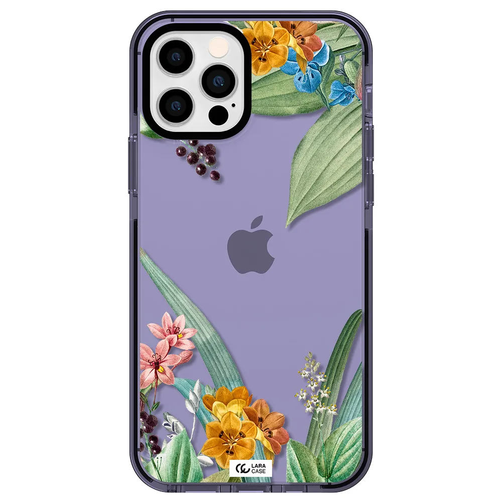 Summer Flower Vector Apple iPhone 12 pro impact Lilac Case