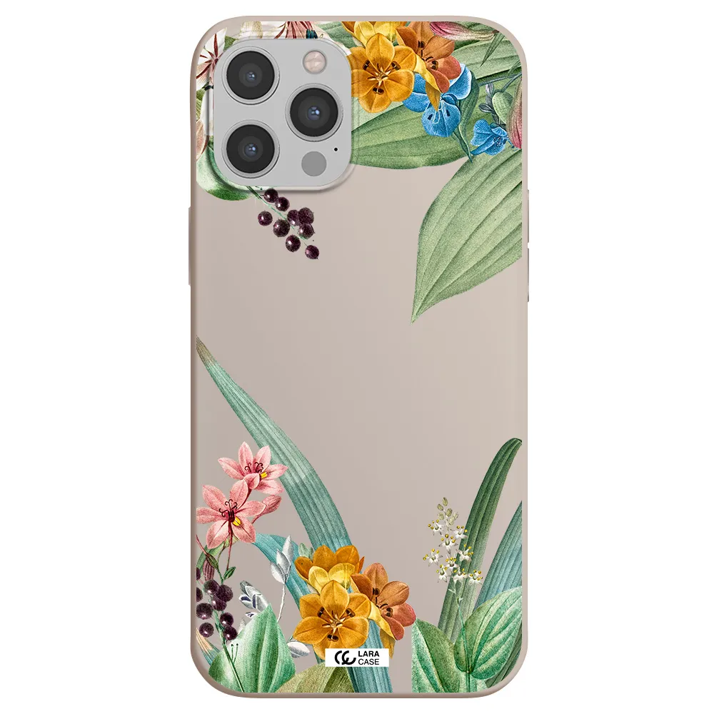 Summer Flower Vector Apple iPhone 12 pro max Silicone Stone Case