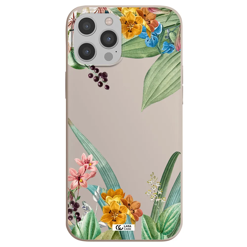Summer Flower Vector Apple iPhone 12 pro Silicone Stone Case