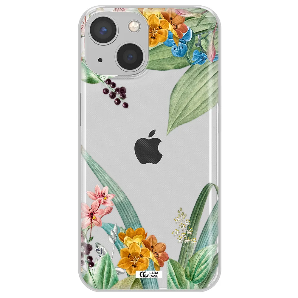 Summer Flower Vector Apple iPhone 13 Clear TPU Case