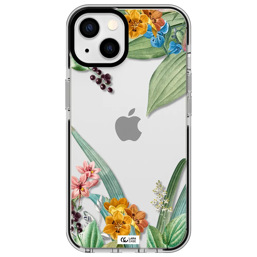 Summer Flower Vector Apple iPhone 13 impact black border Case