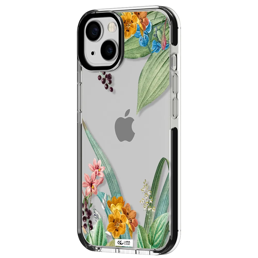 Summer Flower Vector Apple iPhone 13 impact black border Case