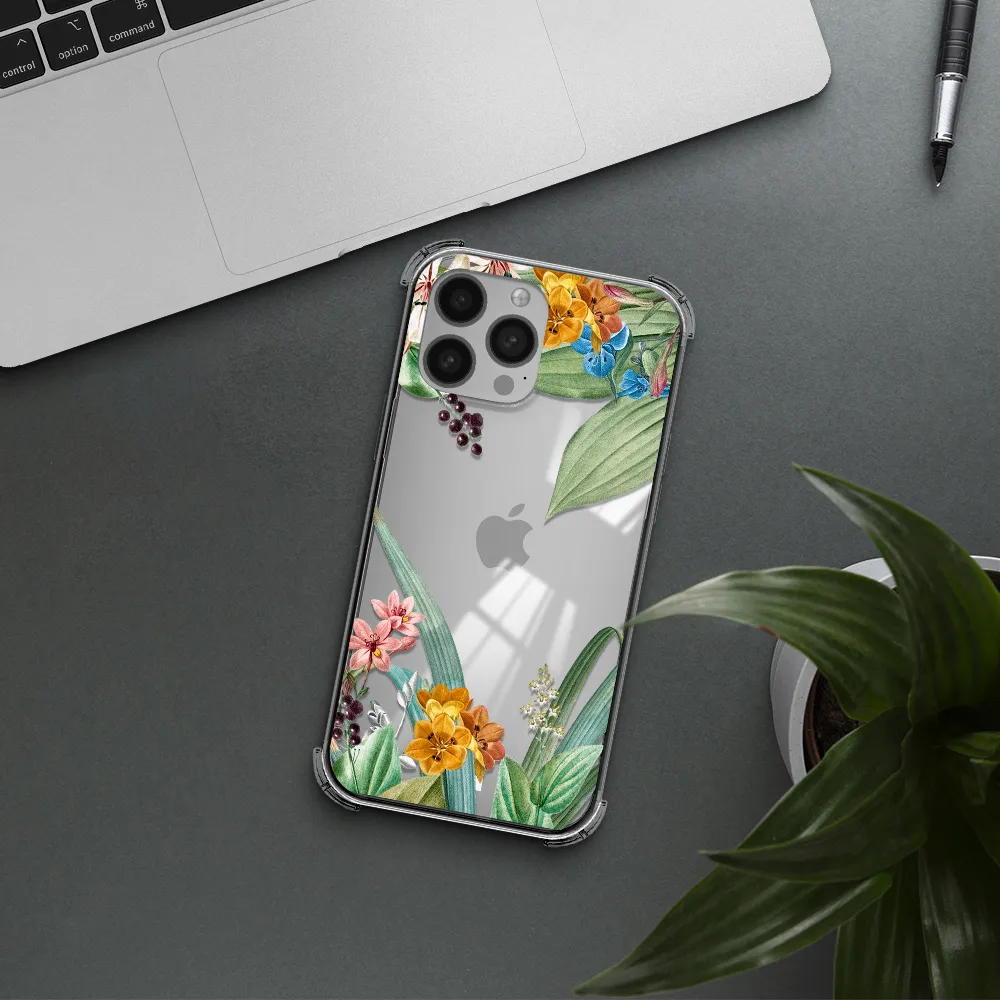 Summer Flower Vector Apple iPhone 13 Pro Clear PC Case