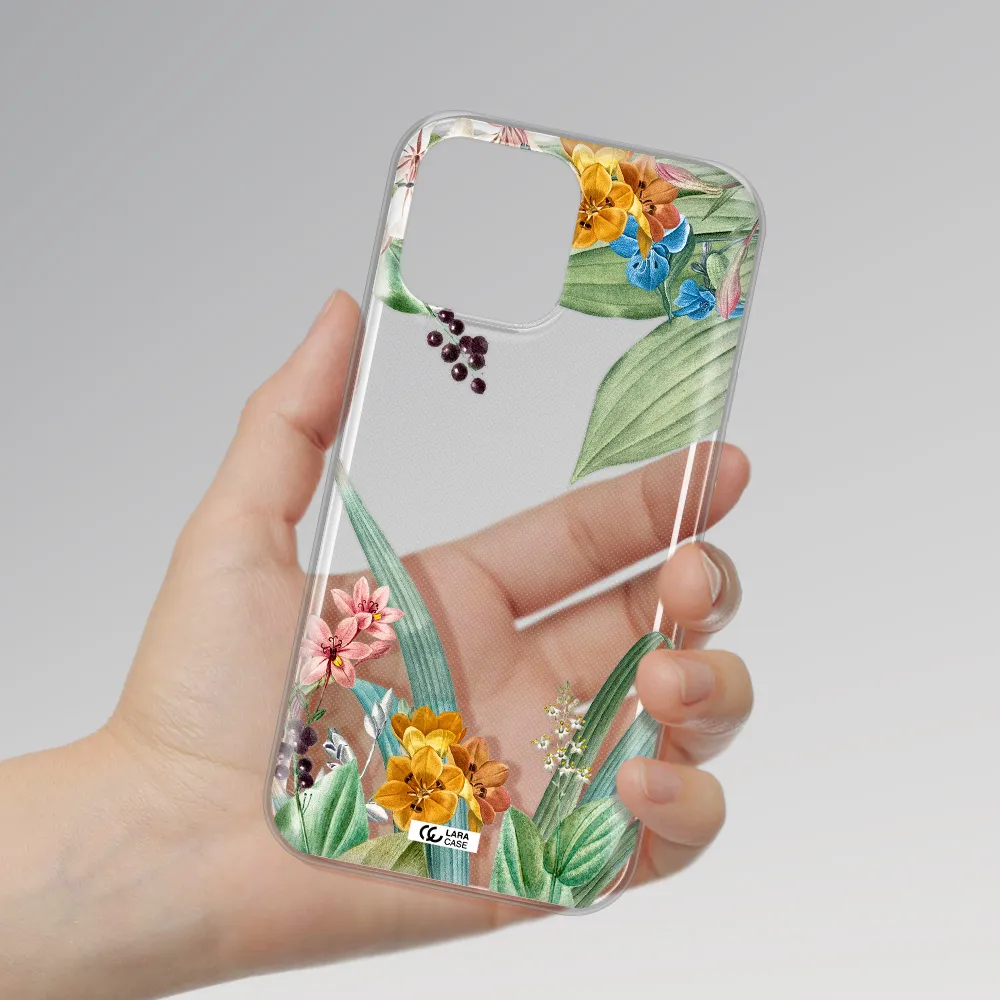 Summer Flower Vector Apple iPhone 13 Pro Clear TPU Case