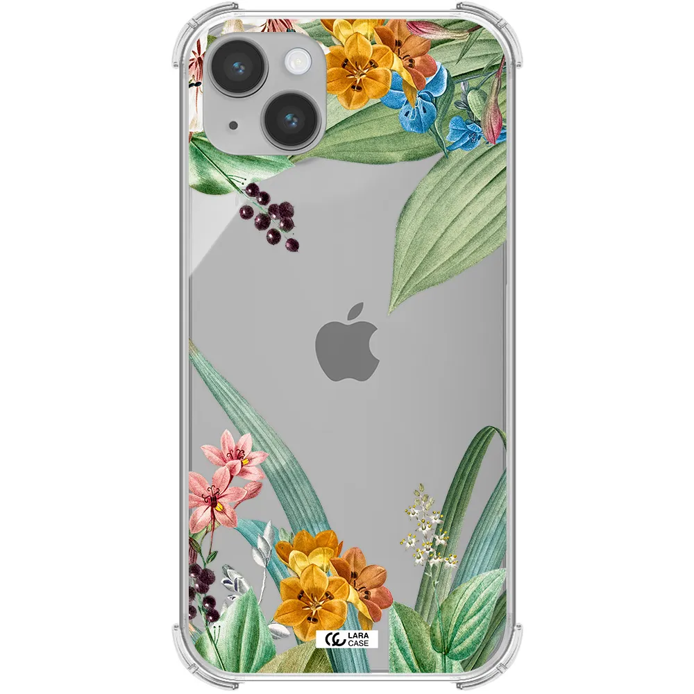Summer Flower Vector Apple iPhone 14 Clear PC Case