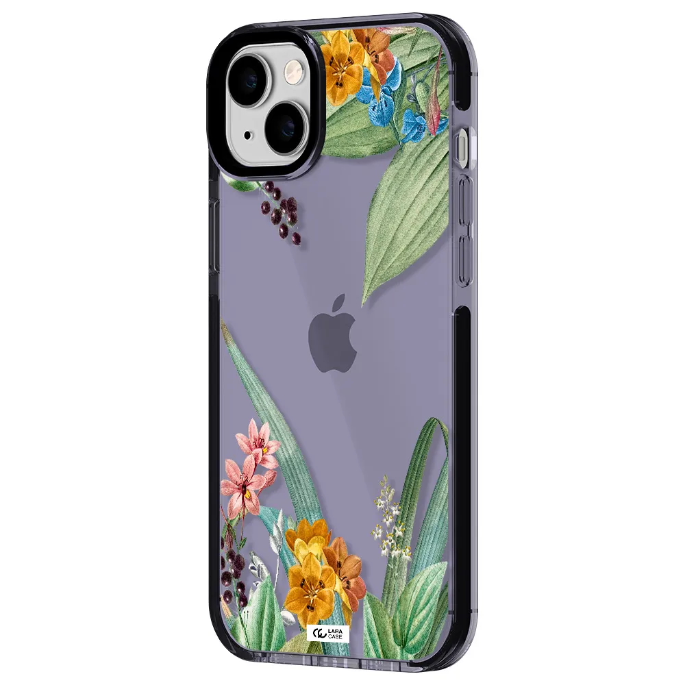 Summer Flower Vector Apple iPhone 14 plus impact Lilac Case