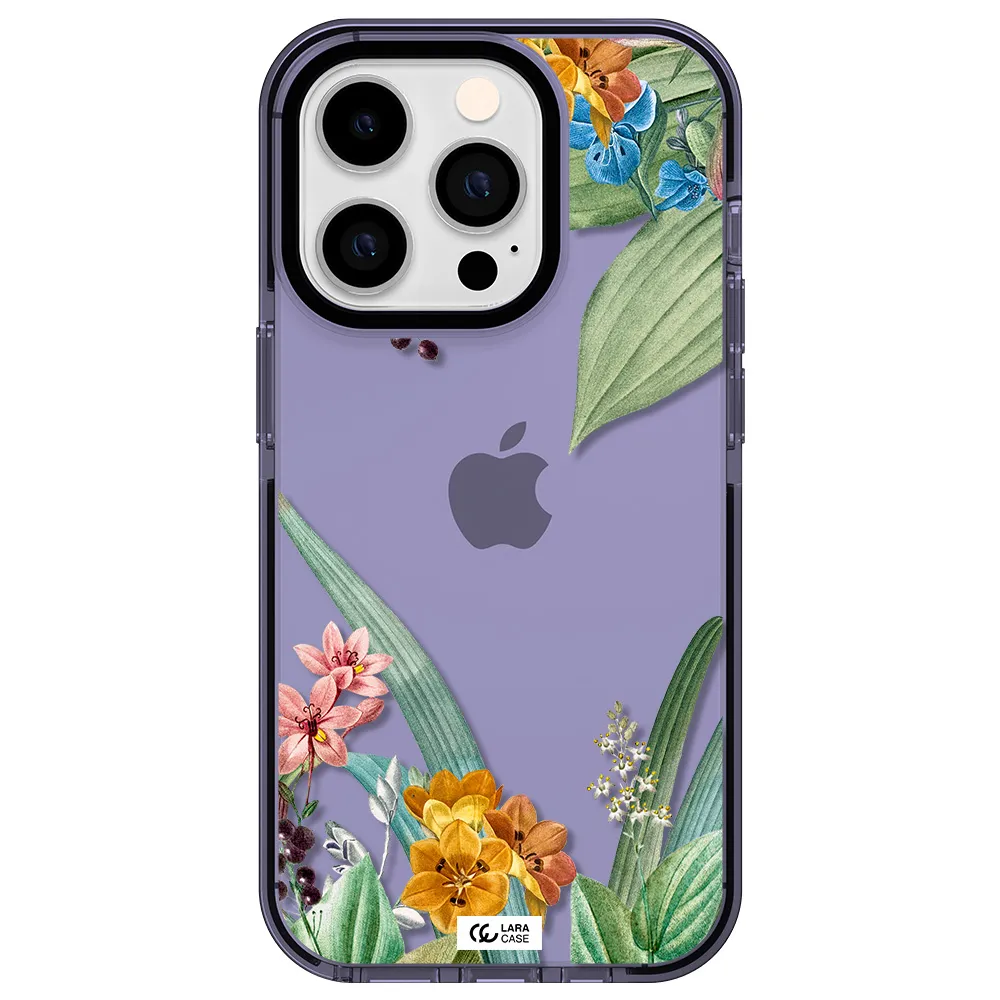 Summer Flower Vector Apple iPhone 14 pro impact Lilac Case