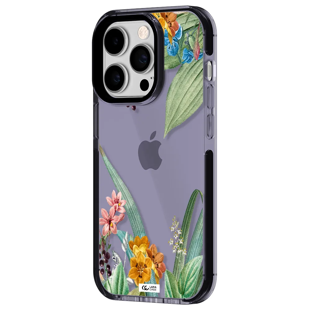 Summer Flower Vector Apple iPhone 14 pro impact Lilac Case