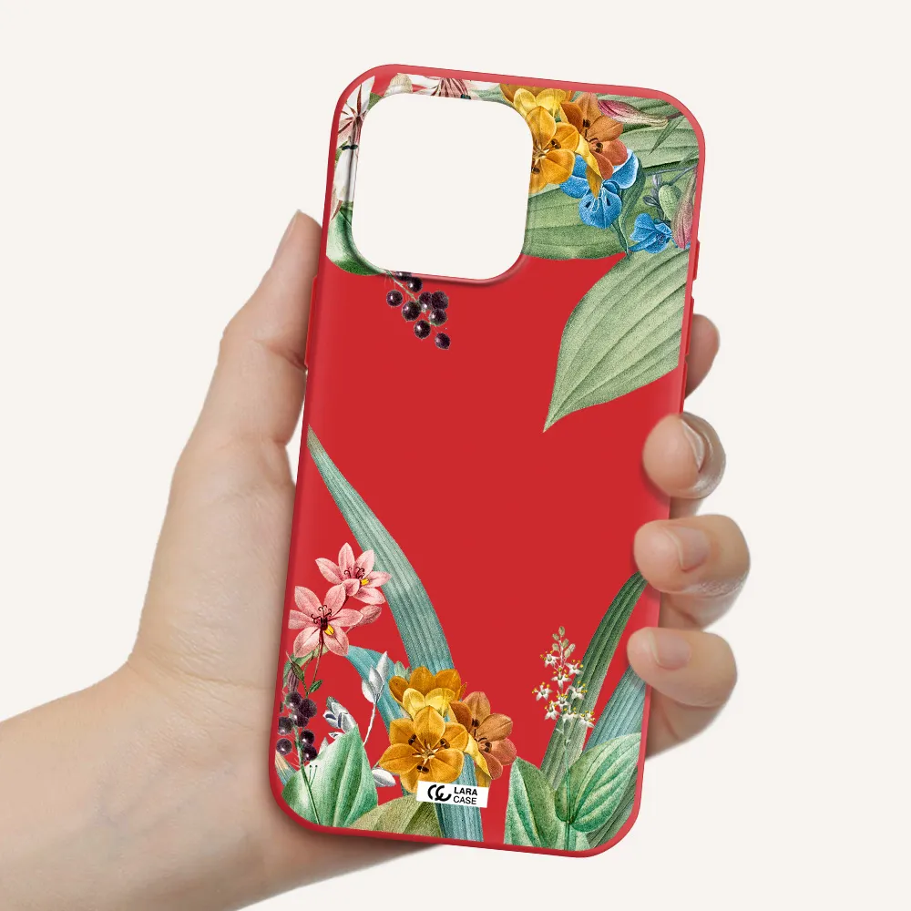 Summer Flower Vector Apple Iphone 16 Pro Max Silicone Stone Case