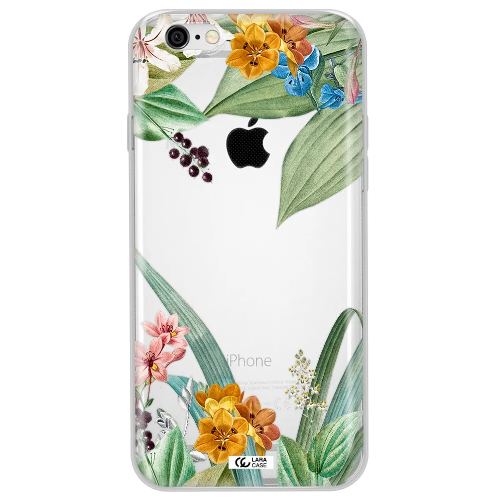 Summer Flower Vector Apple iPhone 6 Clear TPU Case