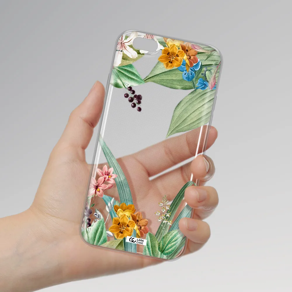 Summer Flower Vector Apple iPhone 6 Clear TPU Case