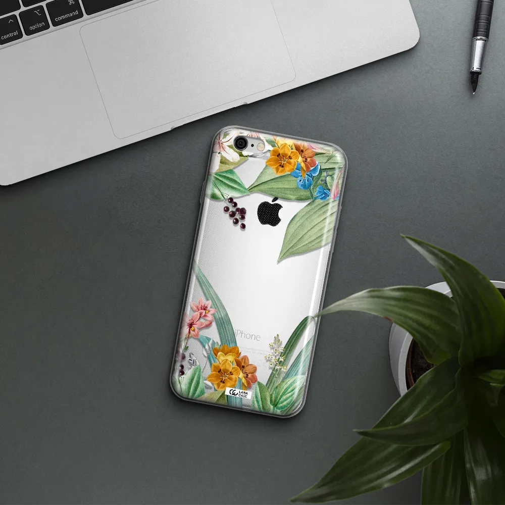 Summer Flower Vector Apple iPhone 6 plus Clear TPU Case