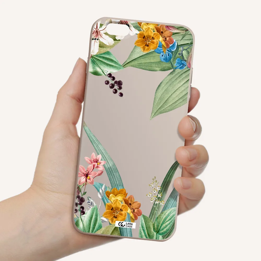 Summer Flower Vector Apple iPhone 6 plus Silicone Stone Case