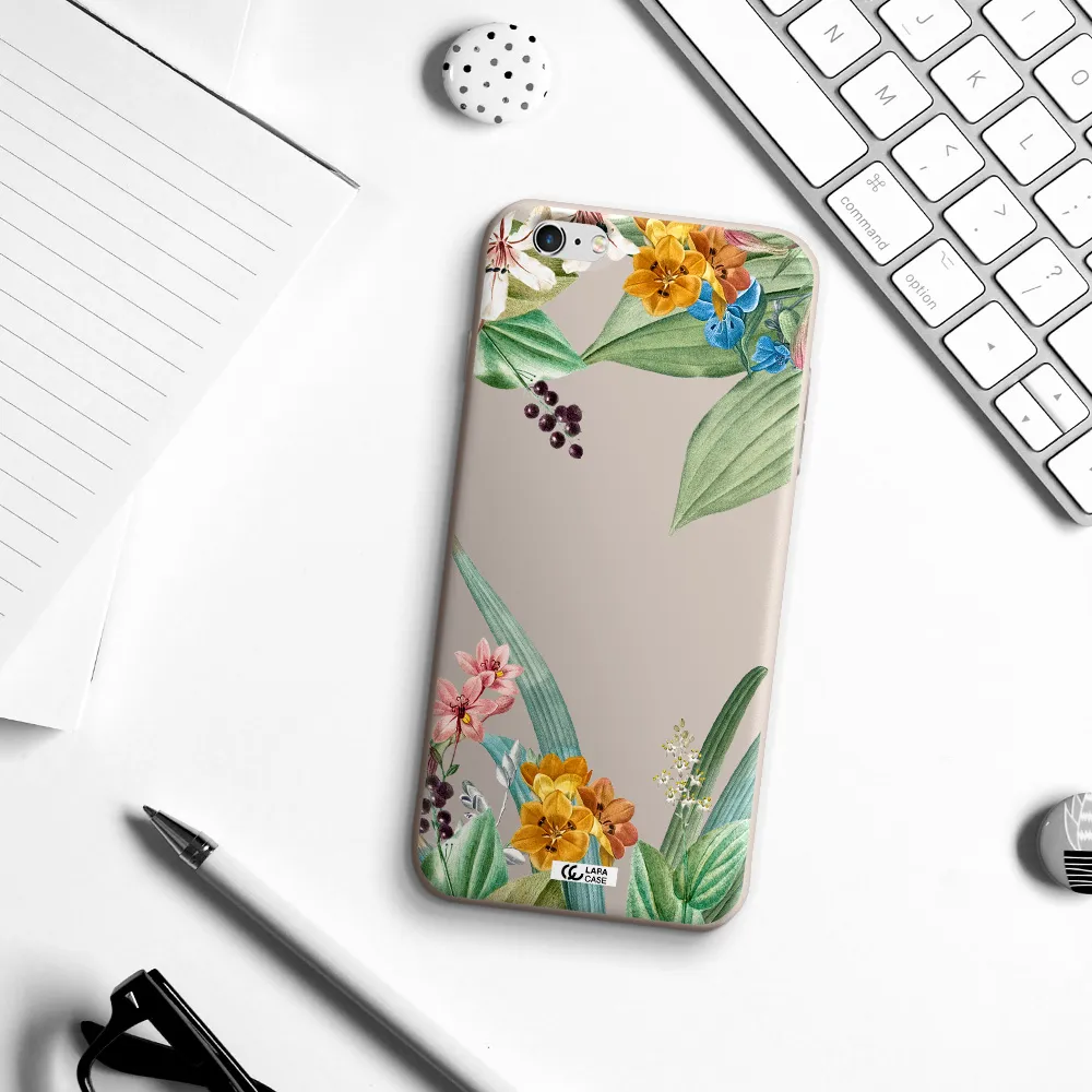 Summer Flower Vector Apple iPhone 6 plus Silicone Stone Case