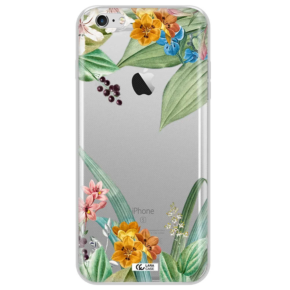 Summer Flower Vector Apple iPhone 6 s plus Clear TPU Case