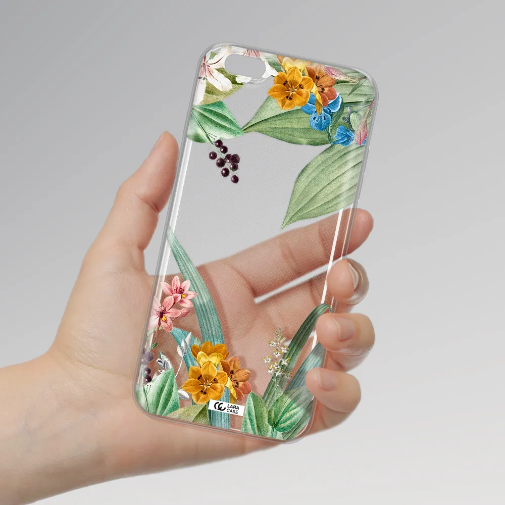 Summer Flower Vector Apple iPhone 6 s plus Clear TPU Case