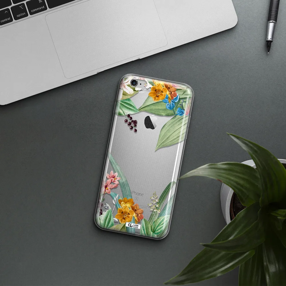 Summer Flower Vector Apple iPhone 6 s plus Clear TPU Case