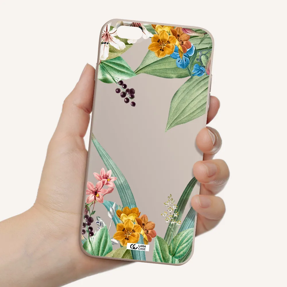 Summer Flower Vector Apple iPhone 6 s plus Silicone Stone Case