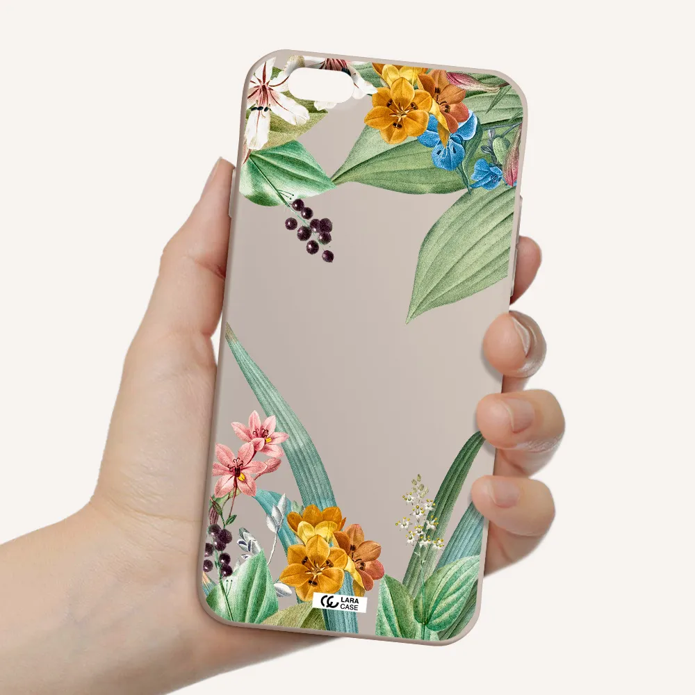Summer Flower Vector Apple iPhone 6 Silicone Stone Case