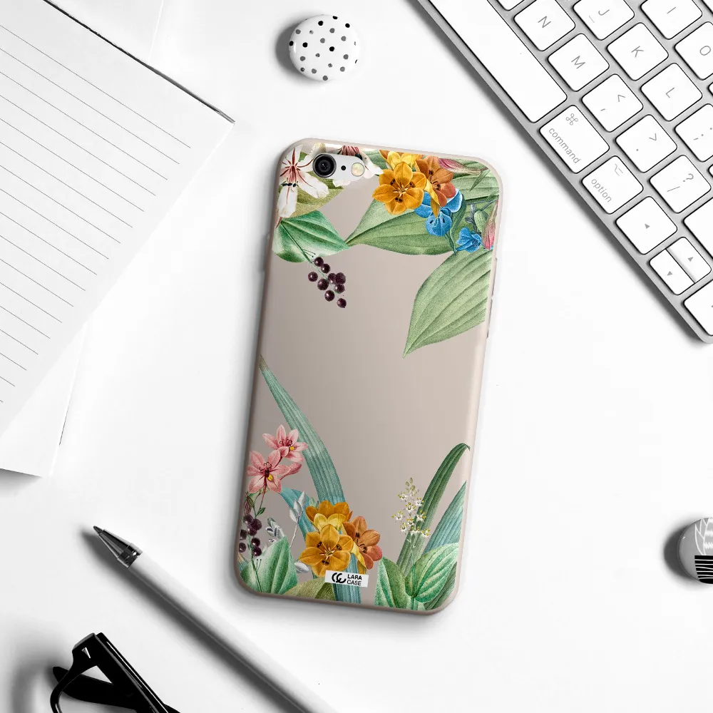 Summer Flower Vector Apple iPhone 6 Silicone Stone Case
