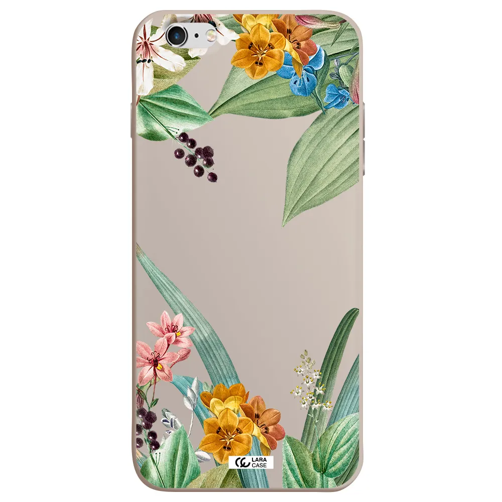 Summer Flower Vector Apple iPhone 6S Silicone Stone Case