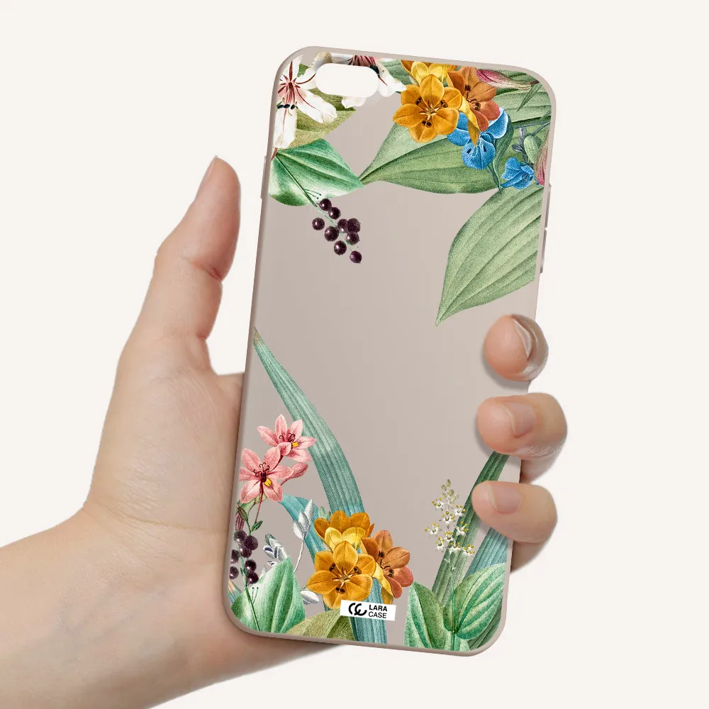 Summer Flower Vector Apple iPhone 6S Silicone Stone Case