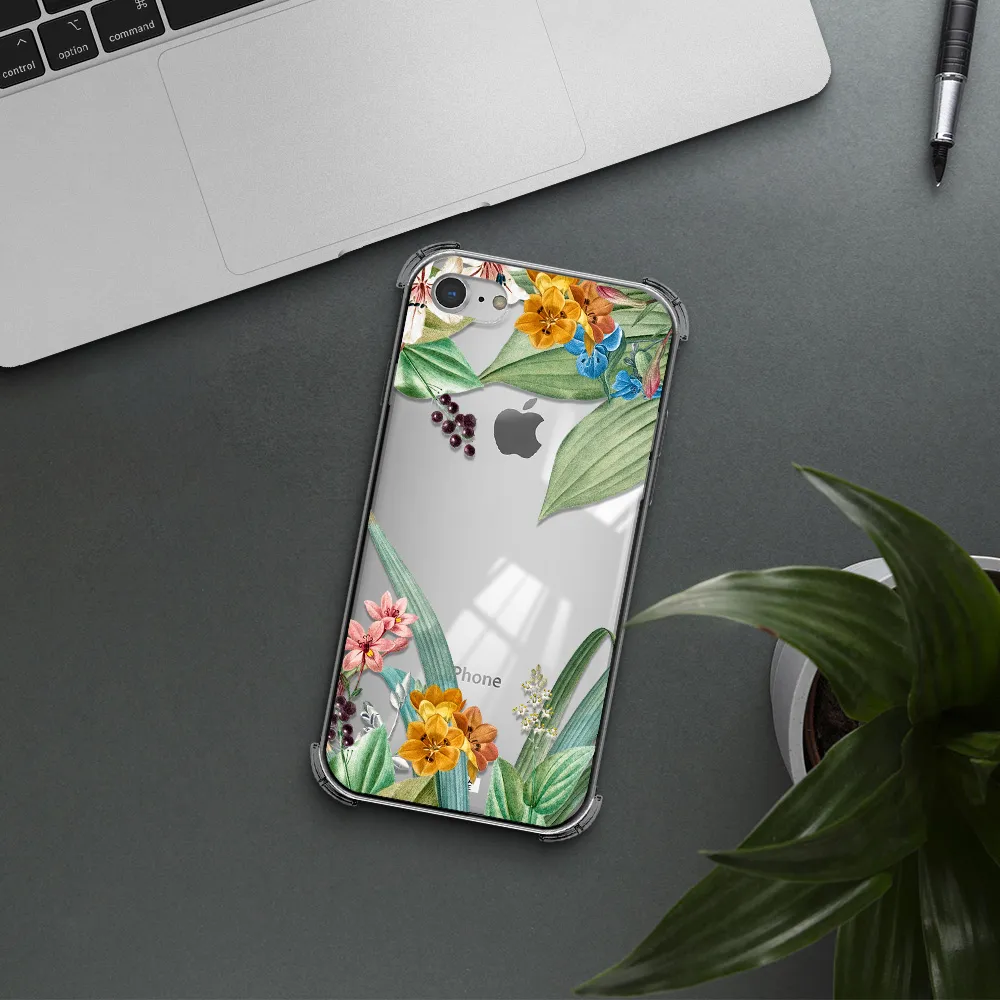 Summer Flower Vector Apple iPhone 7 Clear PC Case