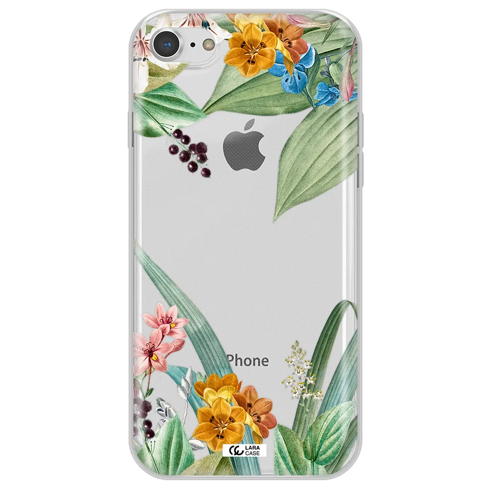 Summer Flower Vector Apple iPhone 7 Clear TPU Case