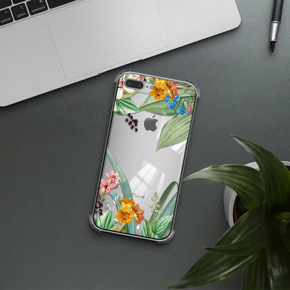 Summer Flower Vector Apple iPhone 7 plus Clear PC Case