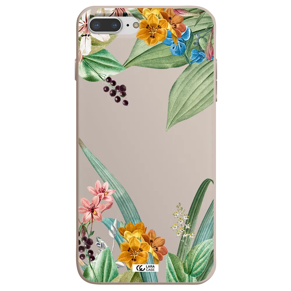 Summer Flower Vector Apple iPhone 7 plus Silicone Stone Case