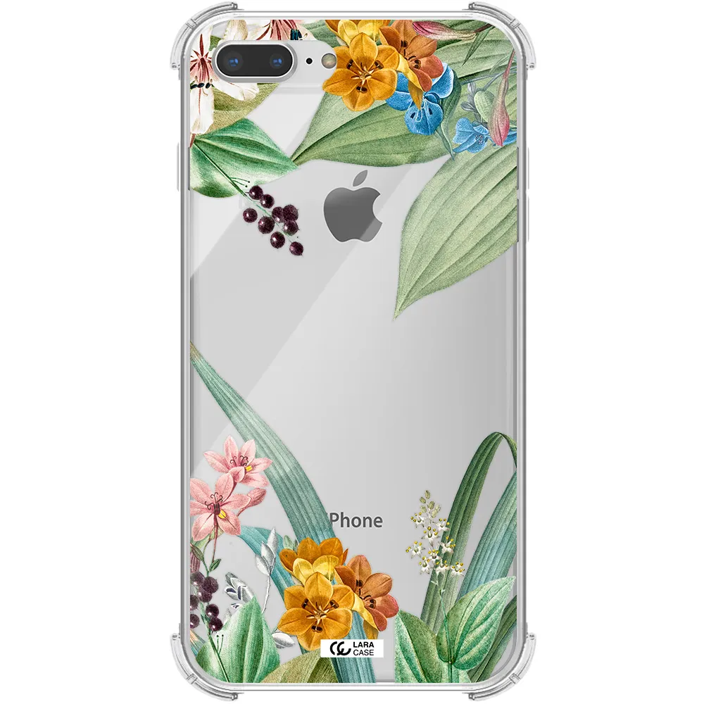 Summer Flower Vector Apple iPhone 8 plus Clear PC Case