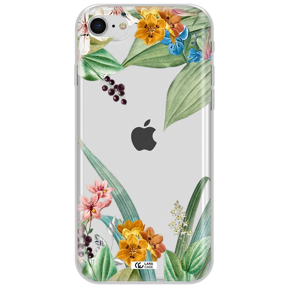 Summer Flower Vector Apple Iphone Se 2020 Clear Tpu Case