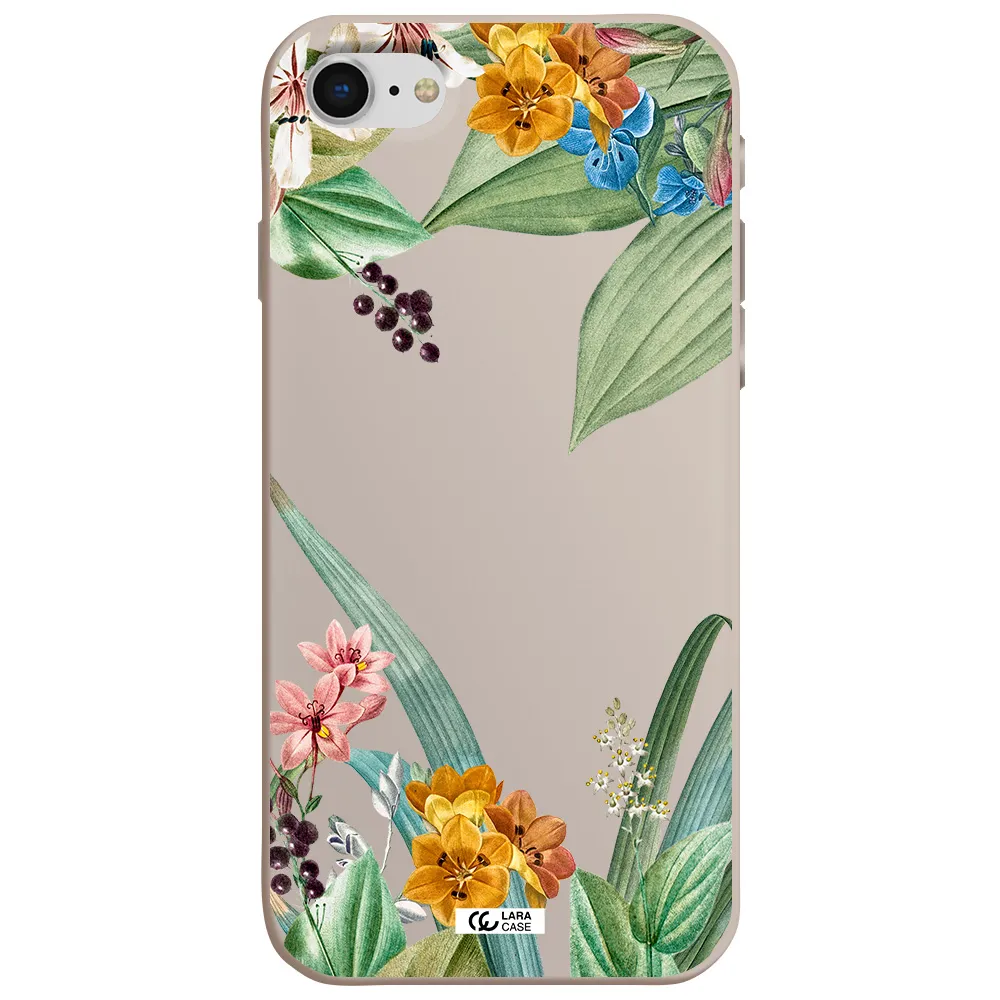 Summer Flower Vector Apple iPhone se 2020 Silicone Stone Case