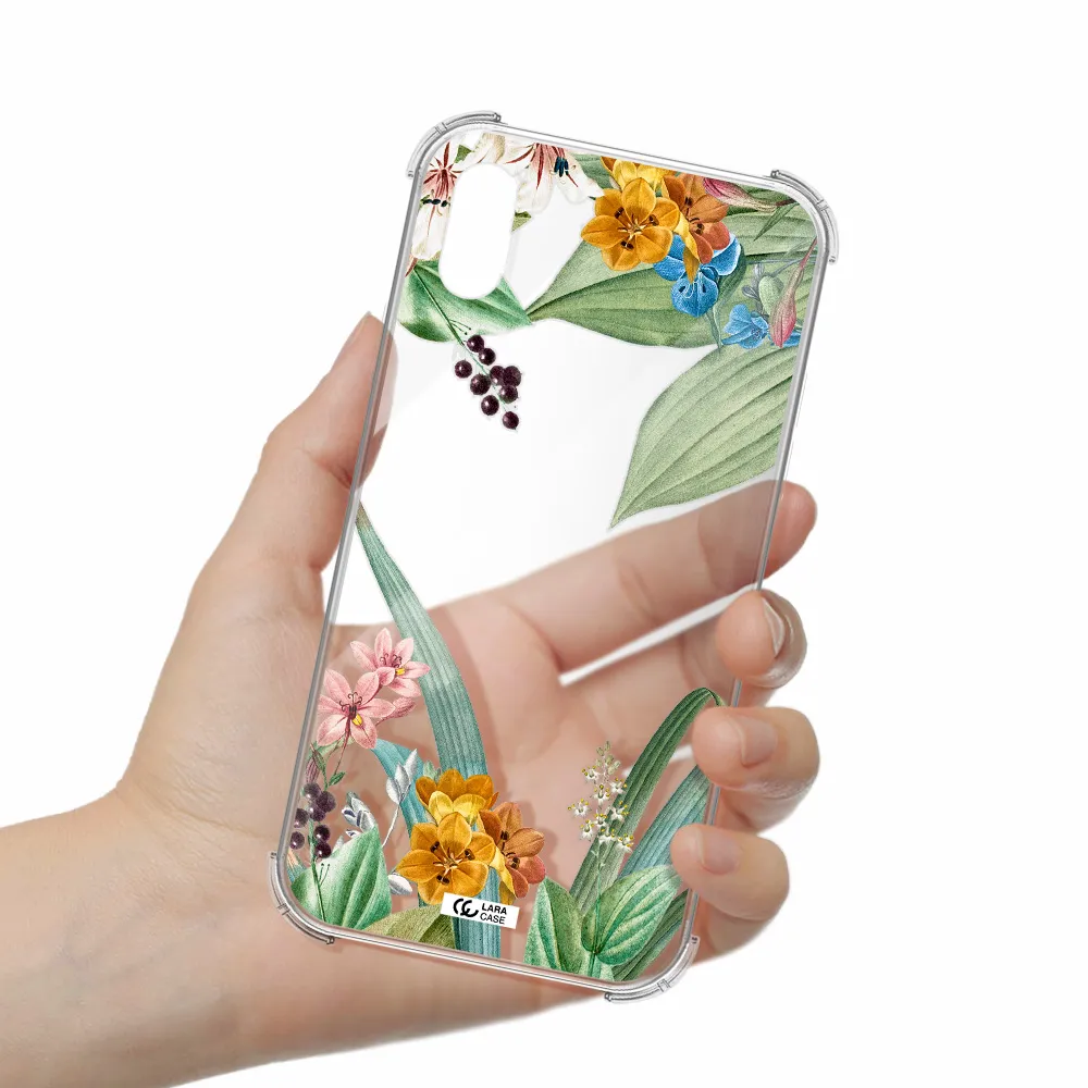 Summer Flower Vector Apple iPhone X Clear PC Case