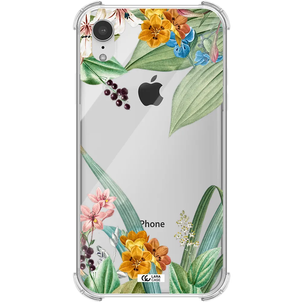 Summer Flower Vector Apple iPhone XR Clear PC Case