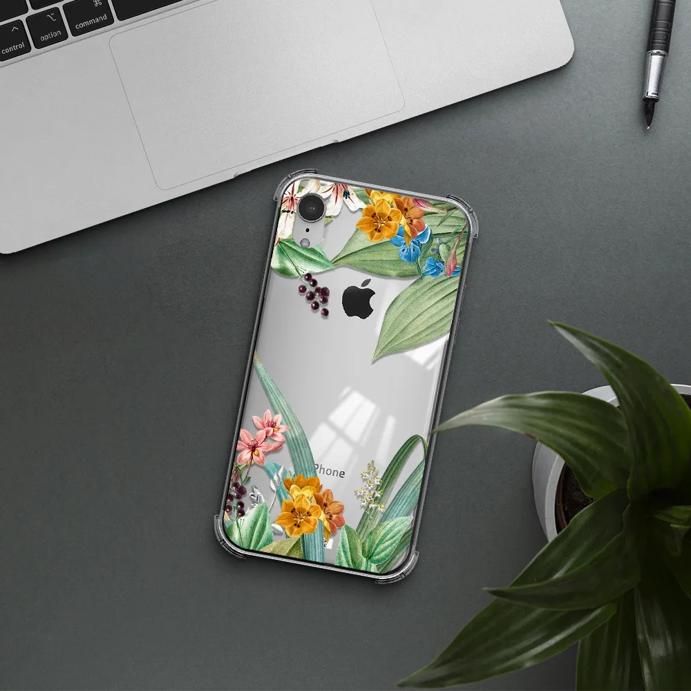 Summer Flower Vector Apple iPhone XR Clear PC Case