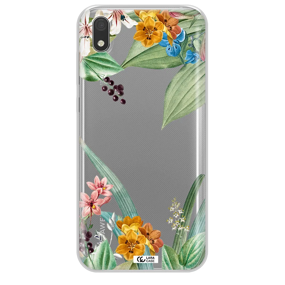 Summer Flower Vector Huawei Honor 8S Clear TPU Case