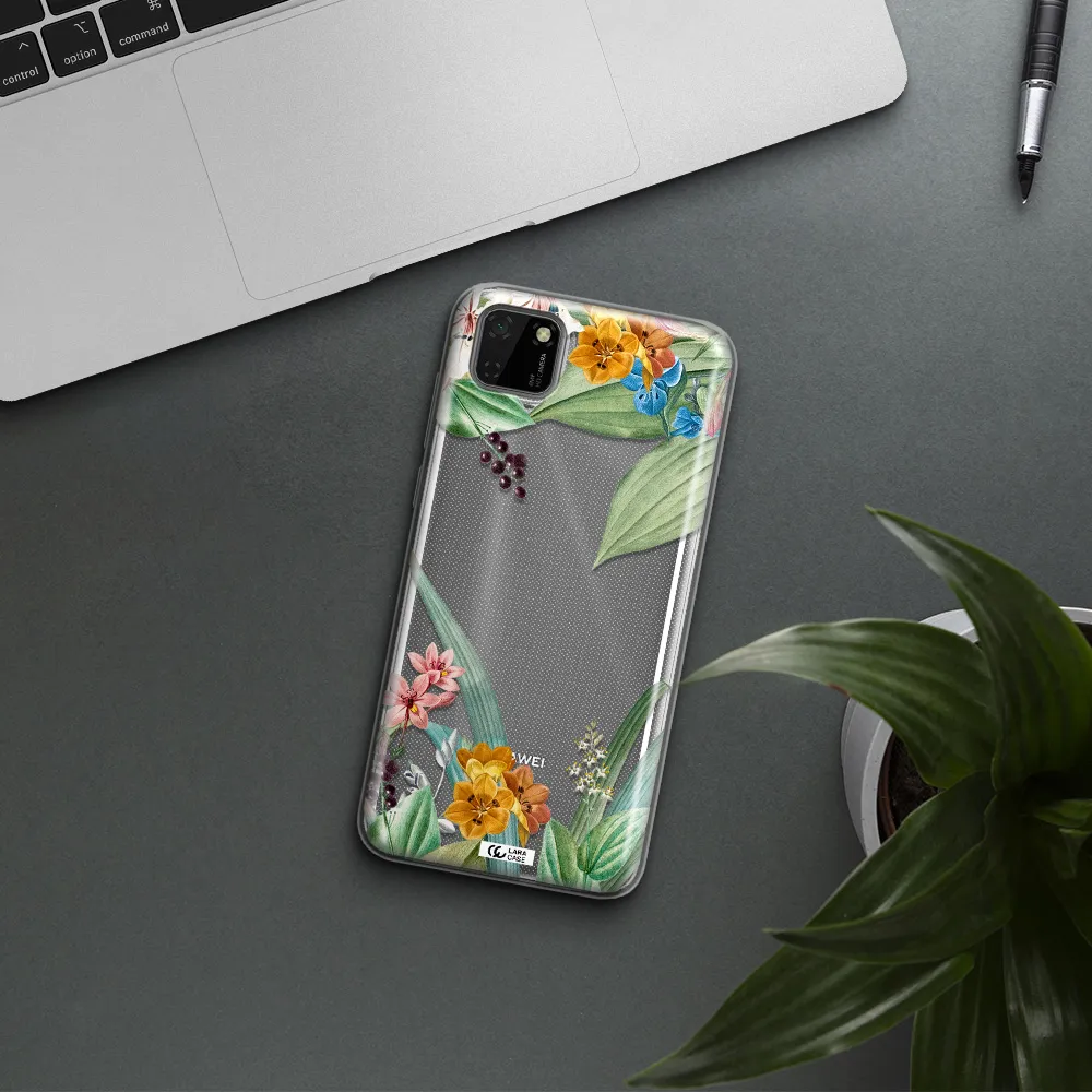 Summer Flower Vector Huawei Honor 9S Clear TPU Case