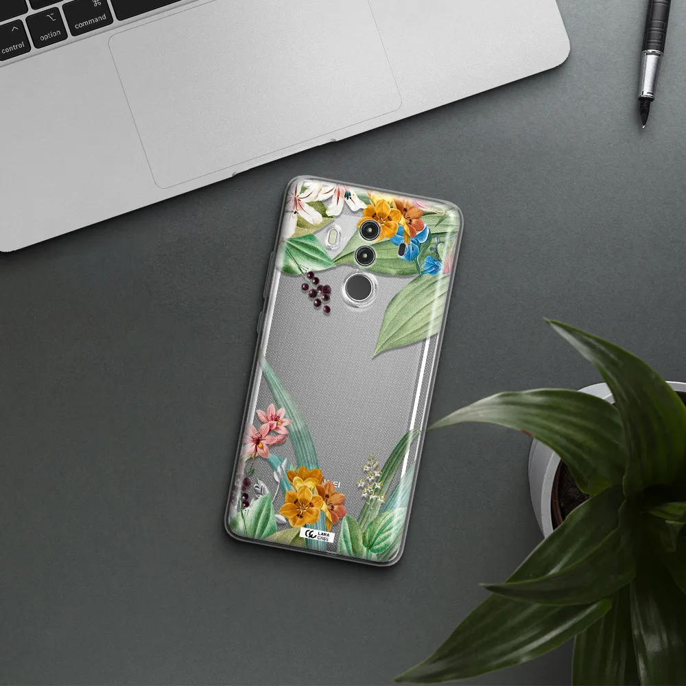 Summer Flower Vector Huawei Mate 10 Clear TPU Case