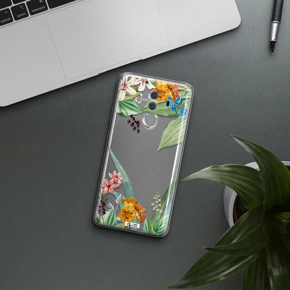 Summer Flower Vector Huawei Mate 10 Pro Clear TPU Case