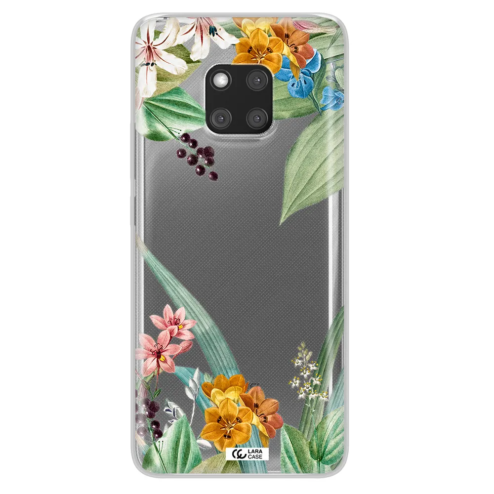 Summer Flower Vector Huawei Mate 20 Pro Clear TPU Case