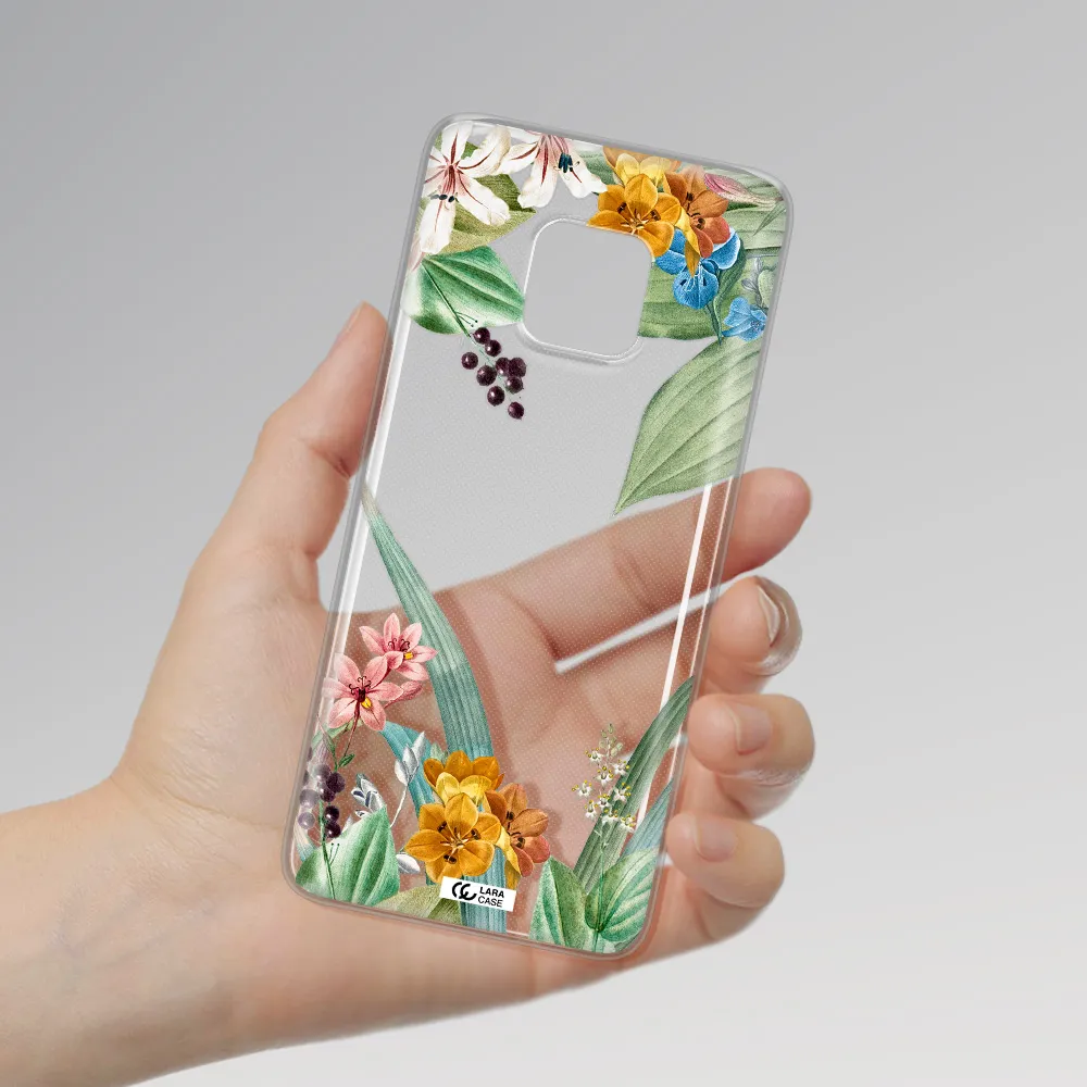Summer Flower Vector Huawei Mate 20 Pro Clear TPU Case