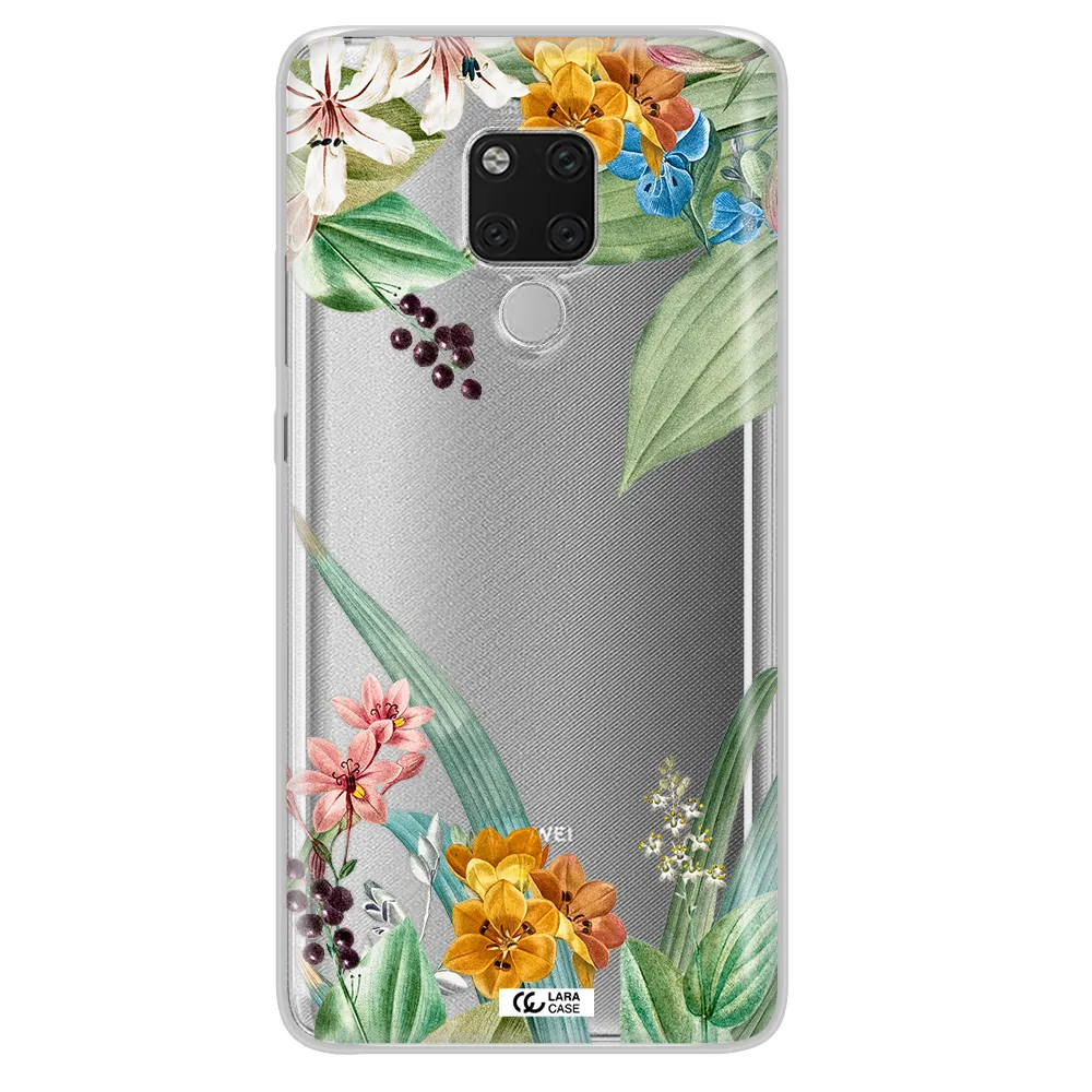 Summer Flower Vector Huawei Mate 20X Clear TPU Case