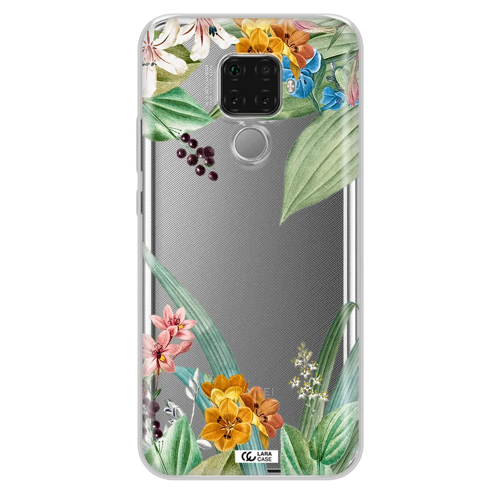 Summer Flower Vector Huawei Mate 30 Lite Clear TPU Case